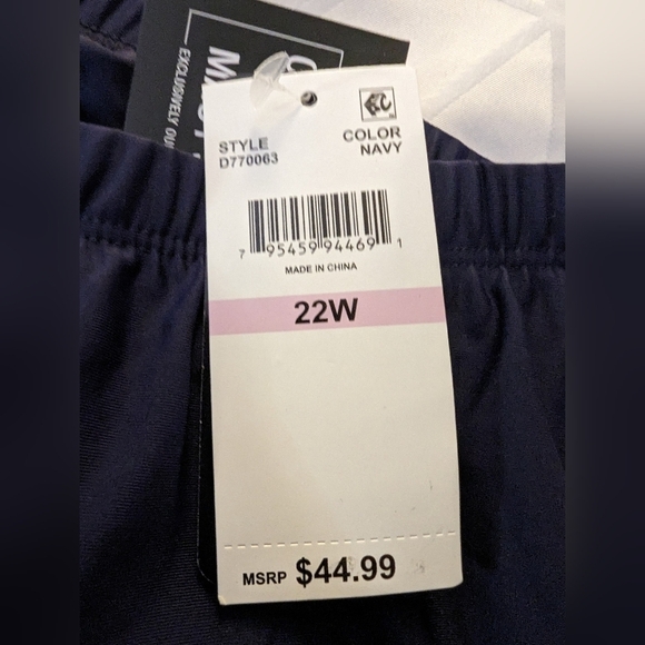 Island Escape's plus size swim shorts, navy blue Size 22W - Picture 3 of 9